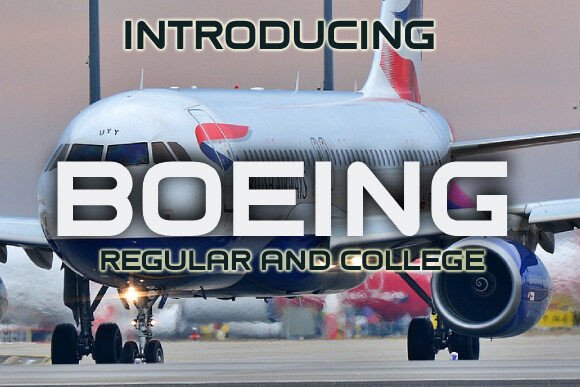 Boeing: A Bold Sans Serif for Creative Projects