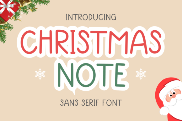 Christmas Note Font for Business
