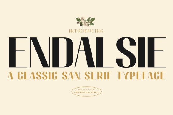 Endalsie: A Font for Modern Branding