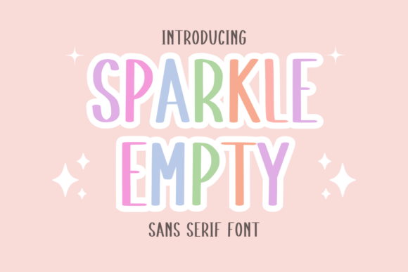 Sparkle Empty Font for Editorial Design