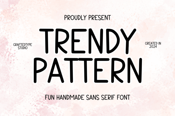 Trendy Pattern Font for Web Design